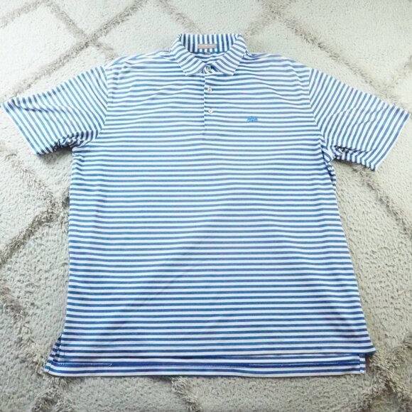 Peter Millar Other - Peter Millar Summer Comfort Polo Shirt Mens Extra Large Striped Blue Golfer